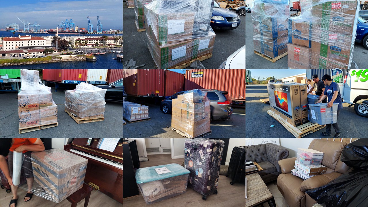 國際搬家運送方式分成三種，第一種紙箱數量少，利用空運回台灣費用最便宜，第二種紙箱數量多，利用Fedex路運到出口倉庫再海運回台灣，第三種家具國際運送方式必須借助堆高機等大型器具搬運，費用比較貴一些，Ship2TW提供沙發床墊電視家具行李國際搬家運送服務